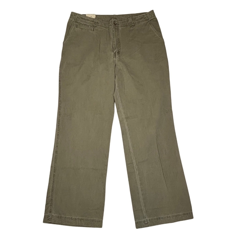 Basic Options Mens Pants Size 36X33 Olive Green Cotton Cargo Utility Vintage NWT